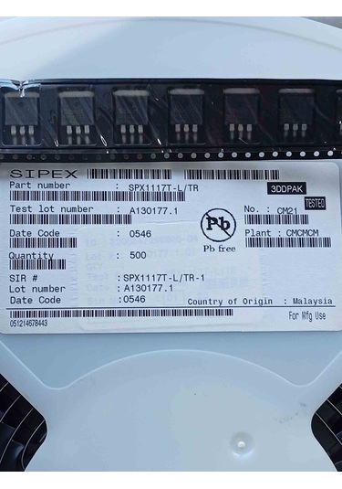 Spx1117-l/tr-1 Sıpex To263 Entegreler 5 Adet