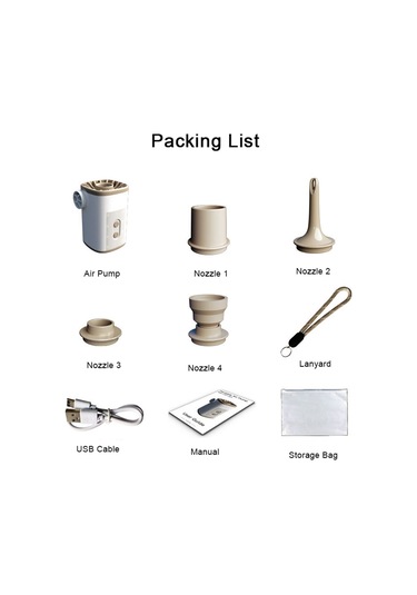 Mufunye Kamp Ve Outdoor İçin 650l/dak Hızlı Hava Pompa, 3600mah Batarya, Led Işık Ve Sos Modu