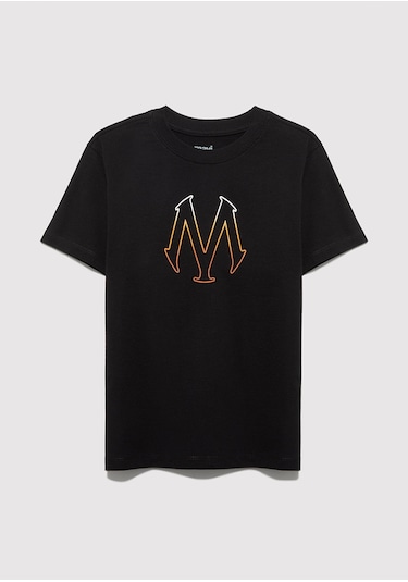 Mavi - M Logo Baskılı Siyah Tişört 6610044-900