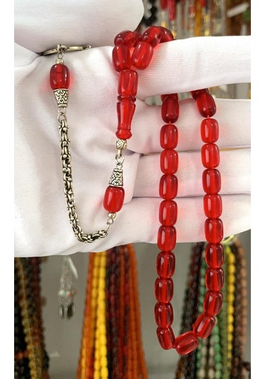 Kapsül Model Kırımızı Ateş Kehribar Tesbih