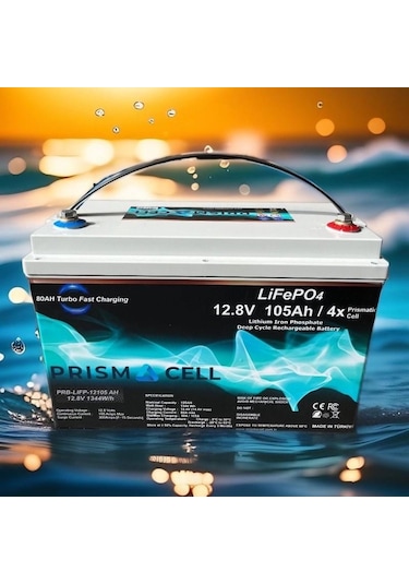 Lifepo4 Akü 105ah 12.8 Volt Turbo Fast Chargıng Karavan, Marin, Solar Yaşam Aküsü