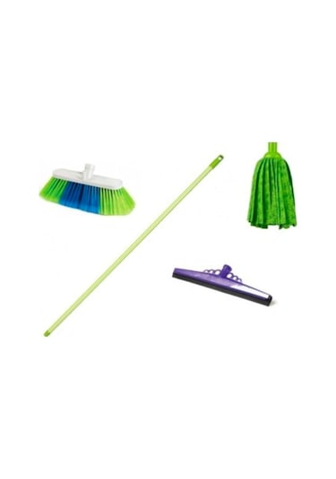 Fırça Çekpas Mop Takımı Saplı Temizlik Seti 6 Parça