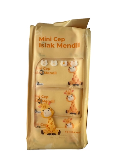Baysa Alkolsüz Bitki Özlü Mini Islak Cep Mendili - 8'li 80 Paket 80'li Set