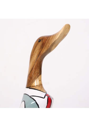 Öğrenci Ördek El Oyması Teak Gövde 41x17x13 Cm