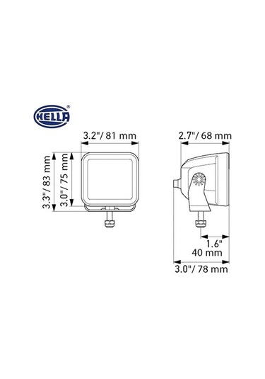 HELLA 10V-30V OFF-ROAD LAMBA 40W 5700K 3000 LÜMEN (UZUN MESAFE) (