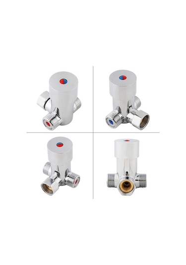 Didadodo G1/2 Otomatik Musluk Için Sıcak Soğuk Su Karışım Vanası Mikser Asorti 3 Asorti