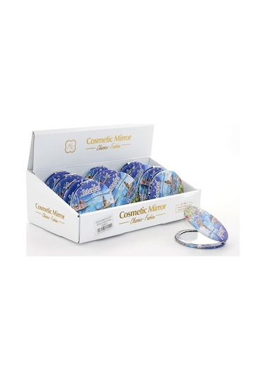 Taşlı İstanbul Tasarımı El Aynası İnce Alk2477 Renkli