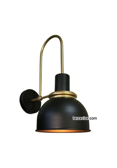 Tarz Avize Tap35 Dekoratif Siyah Retro Modern Duvar Aplik Siyah