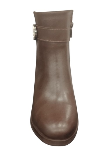 Ventes 9061512z Yandan Fermuarlı 6 Cm Kalın Topuk Günlük Kadın Bot Kahve