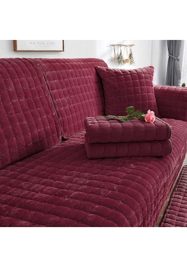Haki Kaymaz Yumuşak Peluş Kanepe Örtüsü Kanepe Minderi Evrensel Kanepe Kapakları Dört Mevsim Kış Kanepe Minder Örtüsü 70 150cm