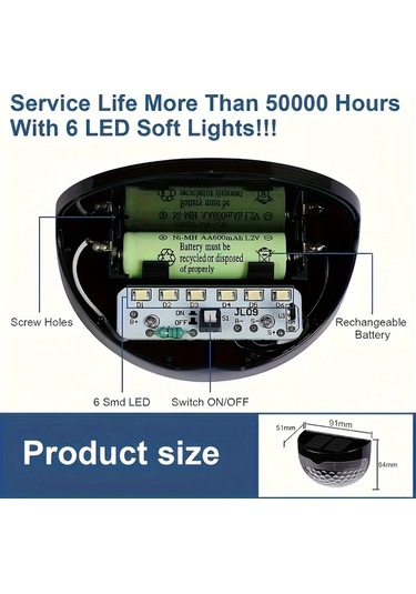 Motion003 6 Adet Güneş Enerjili Led Duvar Lambası Kara Kabuk Beyaz Işık Dış Mekan Bahçe Merdiven Aydınlatma Abs Malzeme Kolay Kurulum Ahşap
