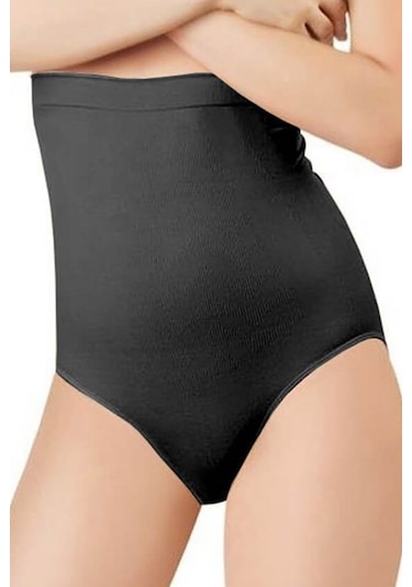 Pemilo Kadın 890 Dikişsiz Silikonlu Slip Korse Siyah