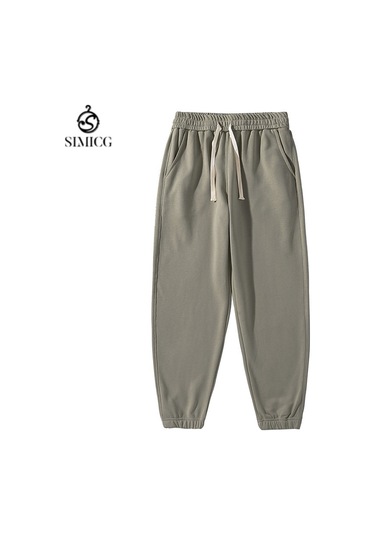 Erkek Düz Renk Spor Pantolon Günlük Pantolon Yeşil