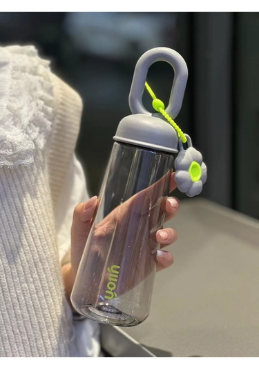 Jian Fan Petal Açık Plastik Su Bardağı Büyük Kapasiteli Taşınabiler Bardak - Pembe Pembe