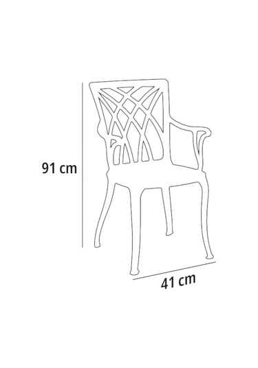 Line 8 Kişilik Döküm Bahçe Masa Takımı Rehome Beyaz