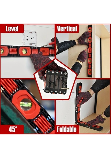 Willowhaven Çok Amaçlı Katlanır Manyetik Su Terazisi - Ev Dekorasyonu Ve Marangozluk İçin