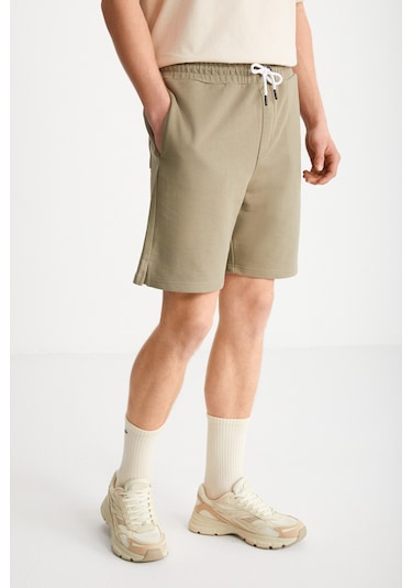 Grimelange Uncertaın Erkek Comfort Fit Haki Şort & Bermuda Haki