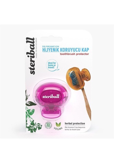Steriball Diş Fırçası Koruma Kabı - Toothbrush Protector Pembe