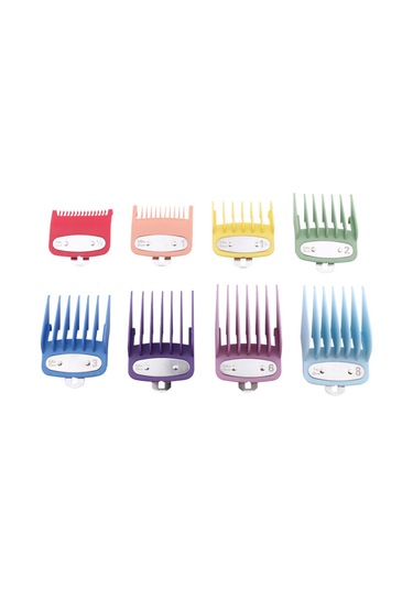 Vkemall 8 Renkli Farklı Uzunluklu Saç Kesim Rehberi Taramaları Seti - Saç Makinesi Aksesuarı 1.5mm-19mm