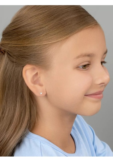 Veronika 925 Ayar Yaldız Kaplama Kalp Küpeler 41507184 Altın