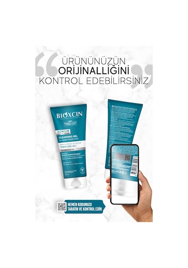 Bioxcin Acnium Yüz Yıkama Jeli Sebium Dengeleyici 200 Ml 2 Adet