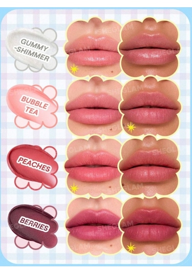 Bubble Kiss Renkli Nemlendirici Lip Balm - Islak Bitişli Gloss Etkili 009