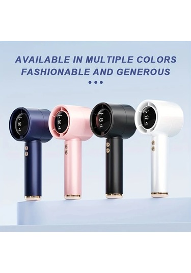 Boatshop1 Siyah Taşınabilir El Tipi Fan 100 Hız Ayarlı Usb Şarj Edilebilir 1200mah Pil Abs Gövde İç Dış Mekan