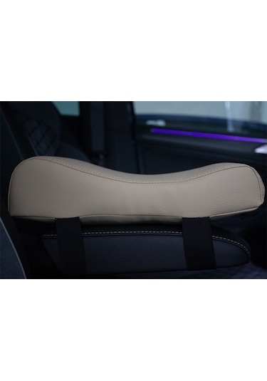 Mg Mg3 2024+ Uyumlu Kol Dayama, Kolçak Yükseltici Minder Deri İnce Bej