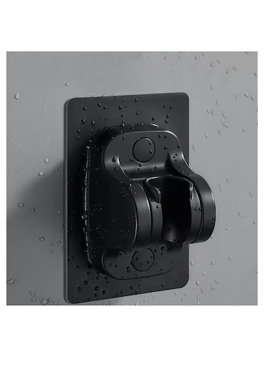 Caprice Duş Başlığı , Siyah Yapışkanlı Duş Mafsalı Ve Hortum Seti Siyah