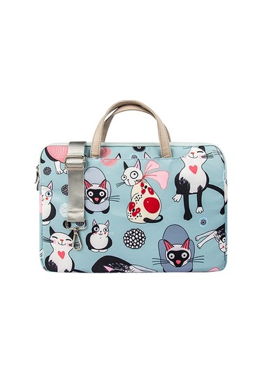 Prestigegoods Pamukkale Çizgi Film Çapraz Dizüstü Çanta - Nefes Alabilir, Su Geçirmez Çok Renkli