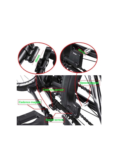 Lixada-bisiklet Kablosuz Bilgisayar İle Kalp Hızı Sensörü Y13401b Siyah