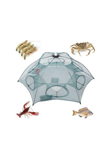 Novahub Otomatik Balık Ağı - 4/6/8/10 Delik Seçenekli - Dayanıklı Nylon Malzeme, Küçük Boyutlu Tasarım