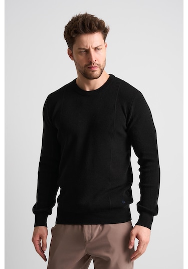 Alexandergardı Dokulu Siyah Triko Kazak Et-3633-t Siyah