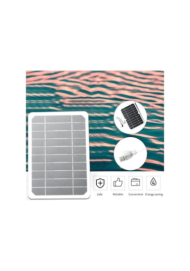 Pazly 5w Su Geçirmez Monokristal Güneş Paneli - Kamp Telefon Şarjı Usb