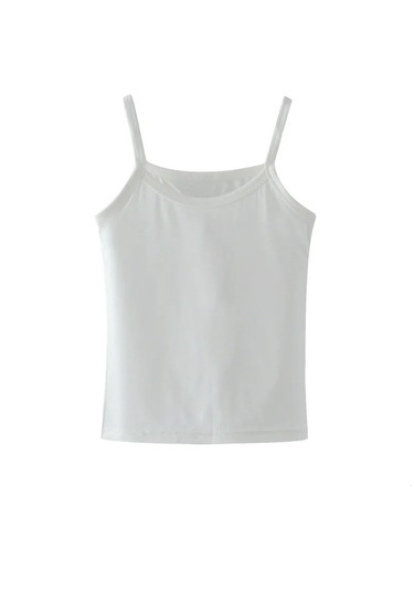 Kız Çocuk Beyaz İp Askılı Ribana Atlet % 100 Pamuklu Atlet 3 Lü Paket 401 -601-3b Beyaz