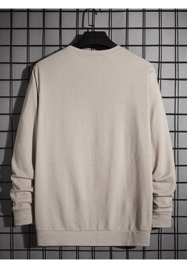Altamira Erkek Bej Keymate Brooklyn Bisiklet Yaka Sweatshirt 001