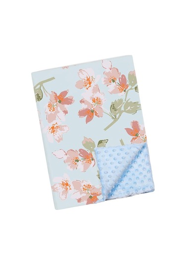 Dolıty Pusetler Için Yumuşak Bebek Battaniye Mavi-çiçek Mavi Çiçek Mavi