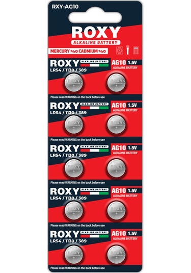 Roxy Ag10 Lr54 189 1130 1.5v Alkalin Pil 10 Adet