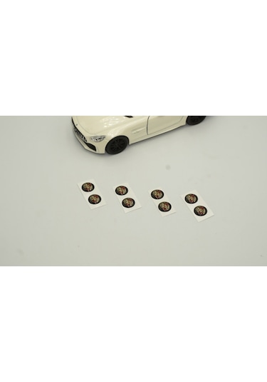Porsche Uyumlu Logo Jant Torpido Direksiyon 9Mm Damla Sticker Logo Seti