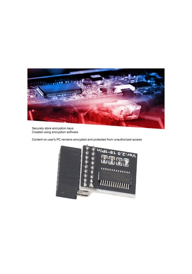 Tenfowee Tpm2.0 Güvenlik Modülü 18pin - Lpc Kartı, Güçlü Şifreleme, Win11 Yükseltme Testi İçin Intel/amd Anakart Uyumlu Siyah