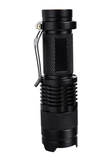 Schulzz Uv Profesyonel Zoomlu Flaş Led Mor Işık El Feneri 395 Nm Siyah