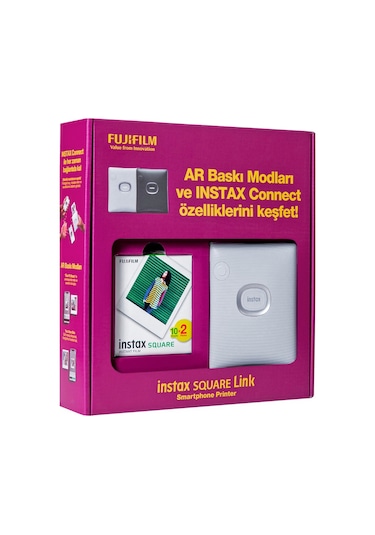 Fujifilm Instax Square Link Akıllı Telefon Yazıcısı Bundle Box Beyaz