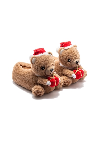 Twigy Regalo Çocuk Hayvanlı Panduf Kahverengi 30/35 CC0627A Kahverengi