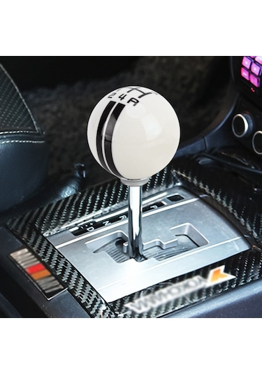 Sones Evrensel Araç Top Şekli Modifiye Reçine Değiştirici Manuel 5 Vitesli Vites Topuzu Siyah