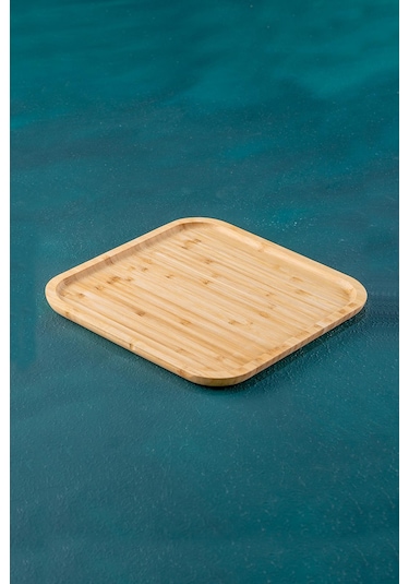 Bambu Kare Tabak - 20 Cm