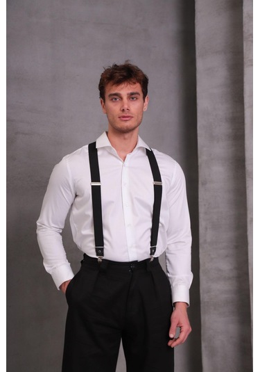Cottonlab Erkek Siyah Pantolon Askısı