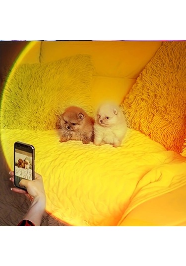 Dashanshop Manyetik Led Hareket Sensörlü 2 Başlıklı Dimmable 15 Renk Usb Bataryalı Duvar Lambası