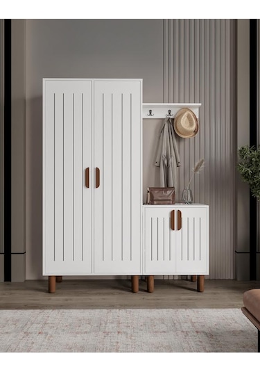 Afilli Leon Portmanto Ve Ayakkabılık Tamamı Mdf