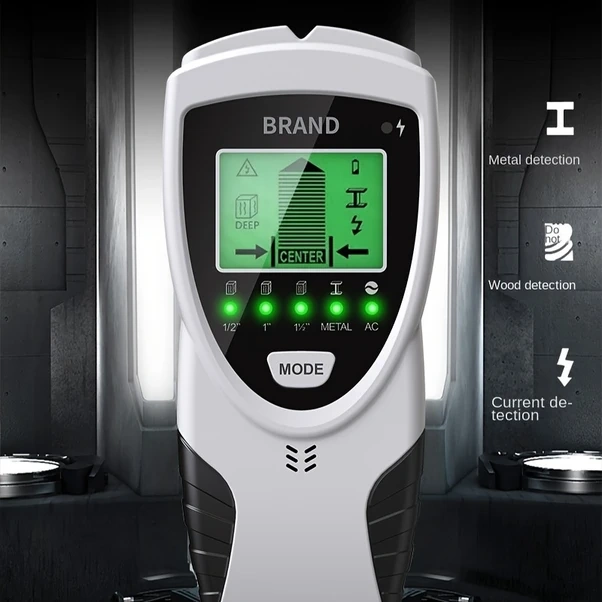 Oldfriend Sh301 5 Li Dedektör Metal Ac Kablo Çivi Dedektörü Lcd Ekranlı Siyah Gümüş