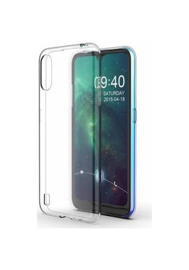 Samsung Galaxy Uyumlu A01 Şeffaf Kılıf Süper Silikon